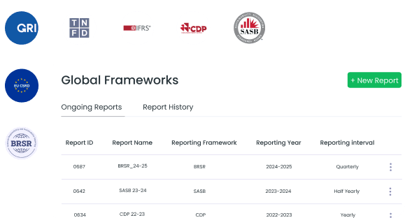 Integrated Reporting interface